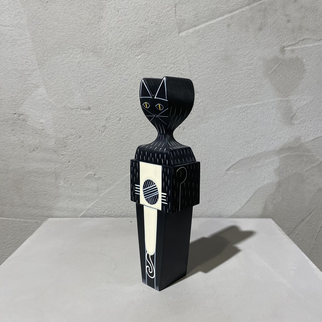 Wooden doll cat